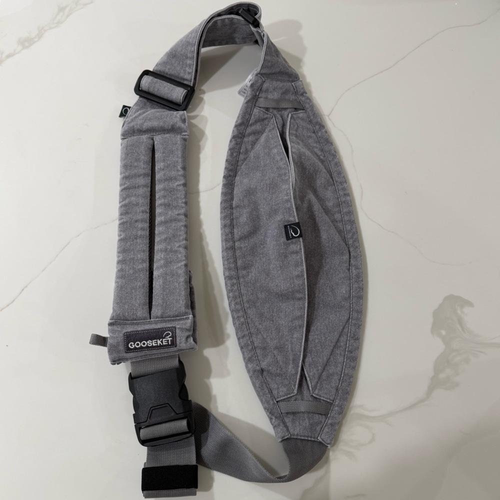 Gooseket 365 Adjustable Toddler Sling Carrier Gray Lightweight Cotton